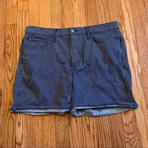 Blue Striped Shorts
